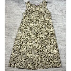 Premier International MuuMuu Dress 22W Brown Animal Print Sleeveless Maxi Duster